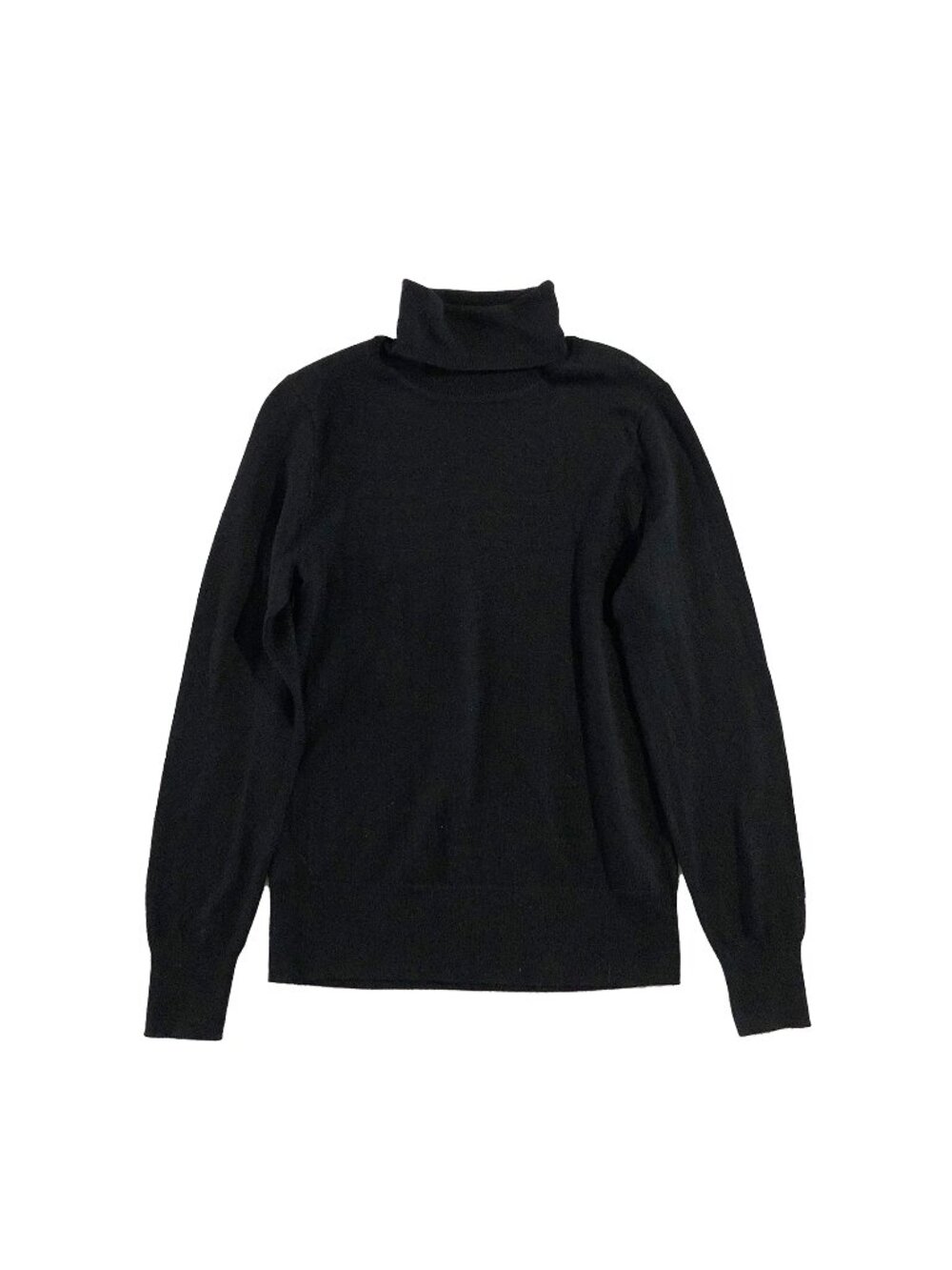J. Crew Sweater Womens M Black Turtleneck Long Sleeve Merino Wool Blend Pullover